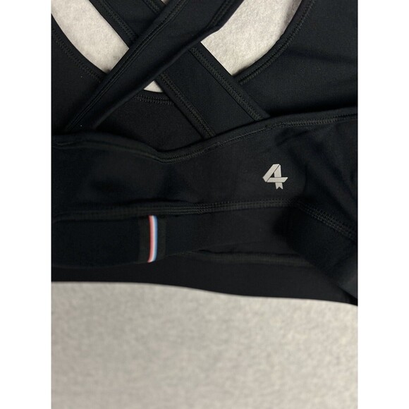 Fourlaps Sports Bra Womens L Black Infinity Crossback Support Stretch 4Laps NEW - Picture 4 of 16